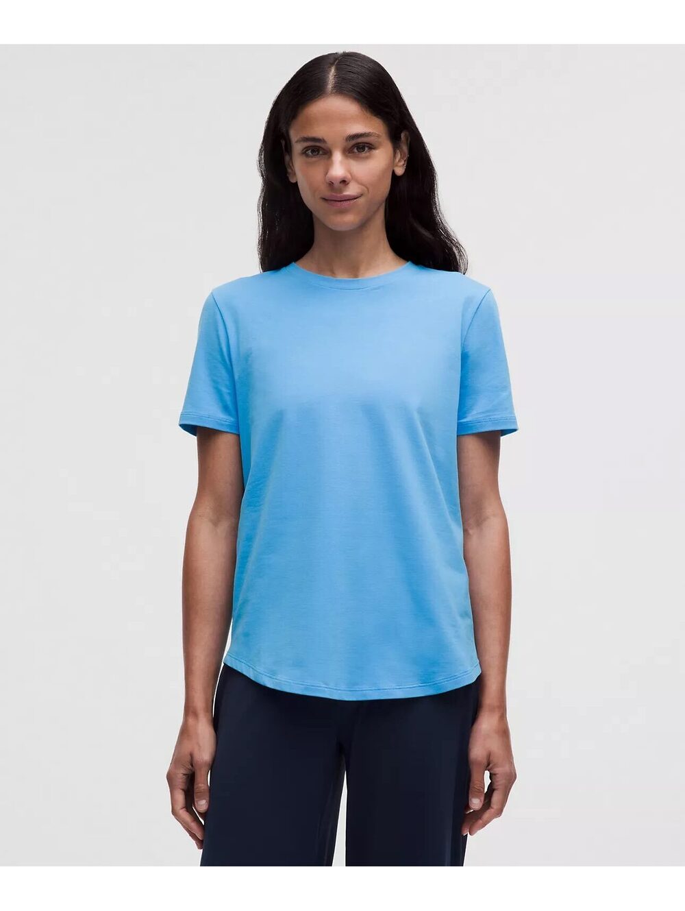 Lululemon Blue Short Sleeve Love Crewneck Short Sleeve Pima Cotton T-Shirt Sz 2